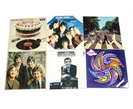 Various Albums, twelve including The Beatles, The Rolling Stones, The Move and others various years and condition 