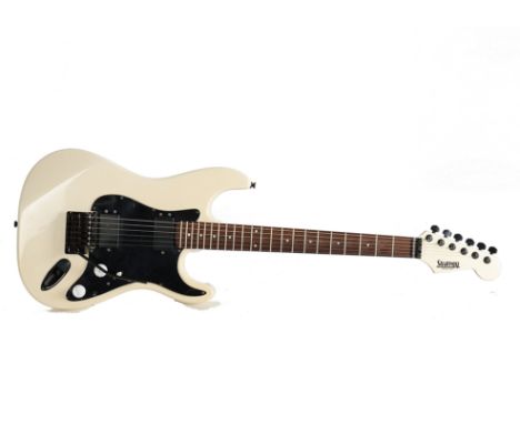 Electric Guitar, A  1980s Schecter Strategy Stratocaster style serial number S1620 finished in white, in very good condition 
