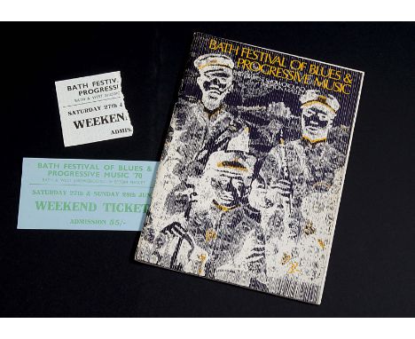 Pink Floyd / Led Zeppelin, Original programme for The Bath Festival Of Blues And Progressive Music, Saturday 27th and Sunday 