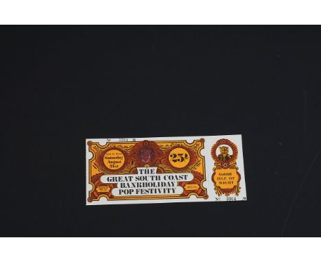 Isle Of Wight Festival, Original day ticket for Saturday August 31st 1968 in excellent condition 