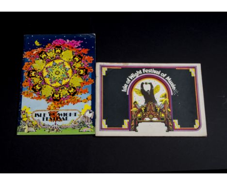 Isle Of Wight Festival, two programmes for the 1969 and 1970 festivals, featuring The Who, Bob Dylan, Jimi Hendrix, Moody Blu