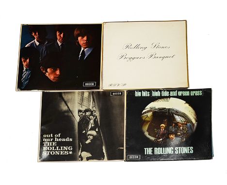 Rolling Stones, four Original Rolling Stones LPs including Beggars Banquet and No 2 (Both EX/EX) plus Out Of Our Heads and Bi