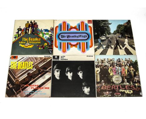 The Beatles, eight original albums including The Beatles First, Yellow Submarine (mono) With The Beatles, Sgt. Peppers, Hard 