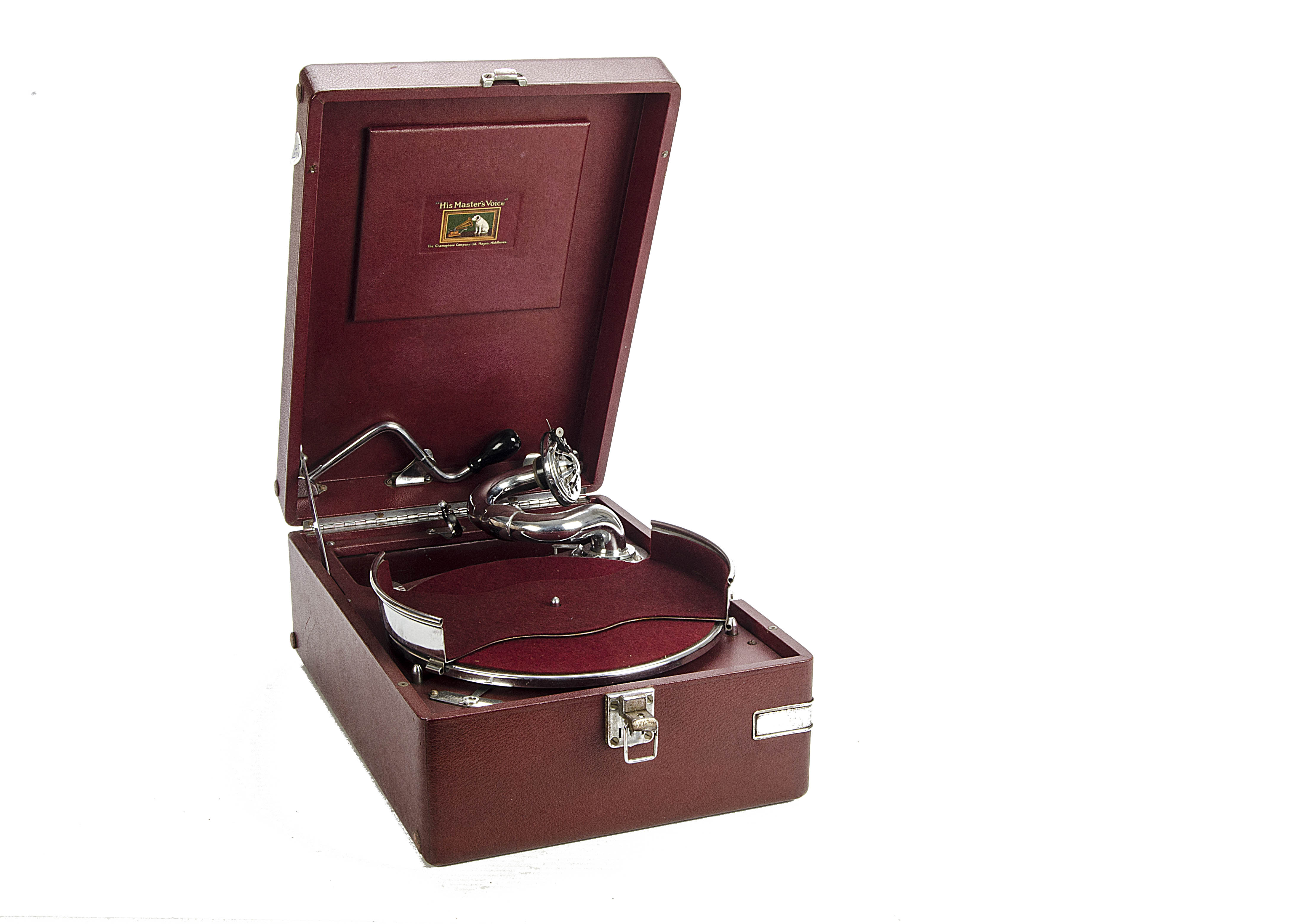 Portable Gramophone: An HMV Model 102, No. 102127952, With 5a Soundbox ...