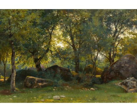 SCHISCHKIN, IWAN IWANOVIC1831 Elabuga - 1898 St. PetersburgTitel: In der Natur. Waldstimmung, wohl auf der Insel Walaam. Dati