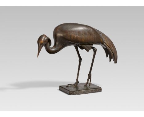 KRIEGER, WILHELM1877 Norderney - 1945 Herrsching am AmmerseeTitel: Jungfernkranich. Datierung: Vor 1927. Technik: Bronze. Maß