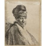 Rembrandt van Rijn: Mann mit Schnurrbart und turbanartiger Mütze