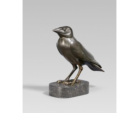 KRIEGER, WILHELM1877 Norderney - 1945 Herrsching am AmmerseeTitel: "Dohle". Datierung: 1920. Technik: Bronze. Maße: 21x23,5x9