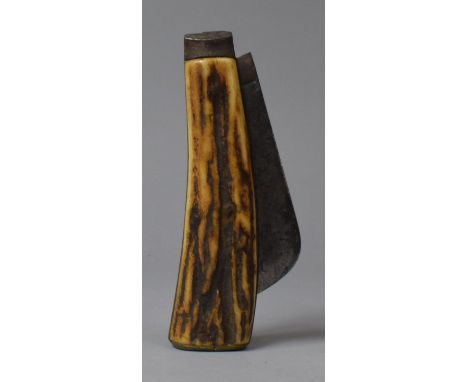 A Vintage Bone Handled Hunting Pocket Knife, The Encore by Thomas Turner, 10cm Long 