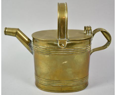 An Army and Navy Style Brass Water Jug Stamped 19TM to Base, 23.5cm high 