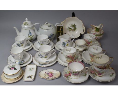 A Collection of Various Teawares to comprise Teapot, Minton Sugar Bowl and Jug, Various Teawares to comprise Royal Grafton Fl