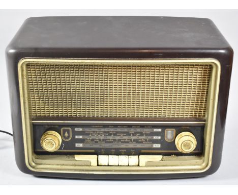 A Vintage Bakelite Cased Bush Radio Type VHF 71, 43cm wide 