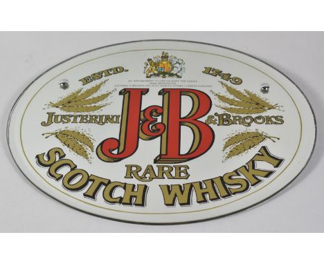 A Justerini and Brooks (J&amp;B) Rare Scotch Whisky Advertising Mirror, 35cm wide 