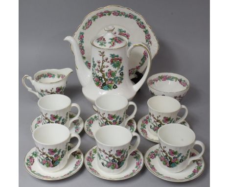 A Collection of Various Indian Tree Teawares to include Six Mugs, Teapot, Six Saucers, Milk Jug, Cake Plate and Sugar Bowl 