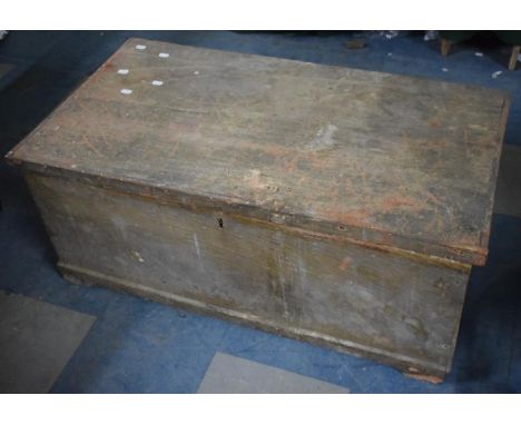 A Vintage Pine Blanket Box with Hinged Box and Inner Candle Store, for Full Restoration, Containing Vintage Work Shop Tools, 