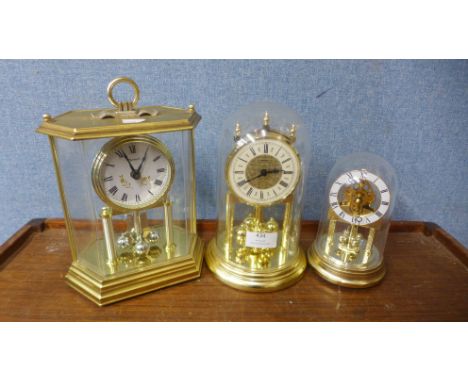 An Ingersoll anniversary clock and two others 