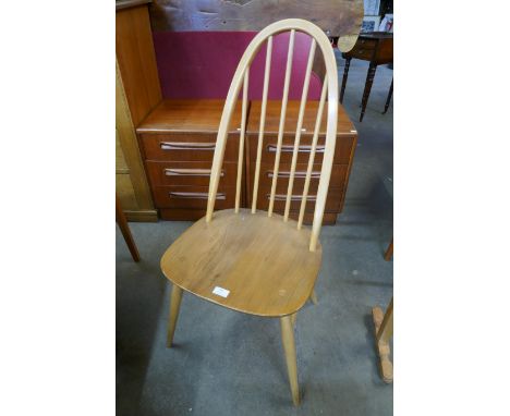 An Ercol Blonde elm and beech Quaker chair 