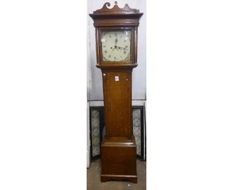 A George III oak 30-hour longcase clock 