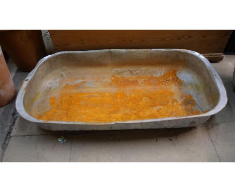 A galvanised trough 