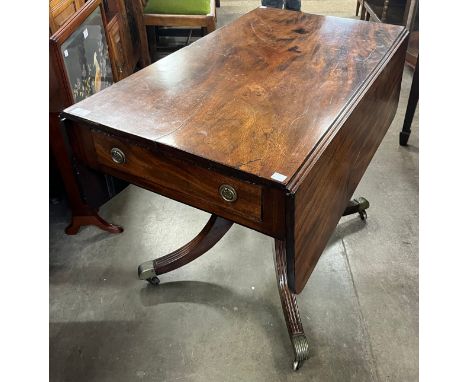 A George IV mahogany drop-leaf sofa table 