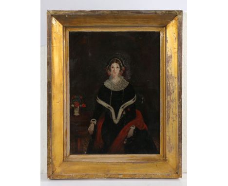 English School (19th Century)Half Length Portrait of a Lady in an Interioroil on canvas44 x 32cm (17.5" x 12.5")In a rare Joh