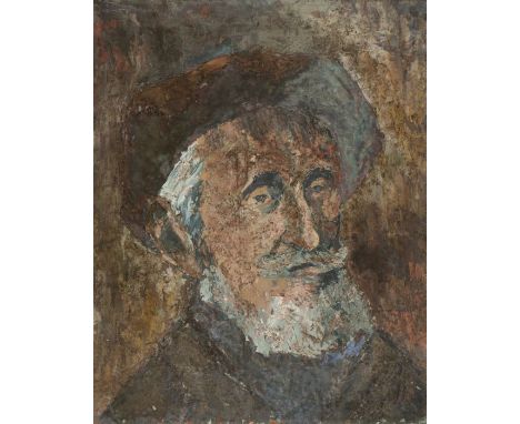 Early 20th century school, impasto oil on board, portrait study of a bearded gentleman, unframed, 46cm tall, 38cm wide