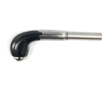 Mid-19th century French LePage-Moutier 32-bore (.45 cal.) single barrel percussion pocket pistol, the 7cm turn-off barrel wit