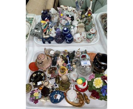 A large selection of miniature china and trinket ware 