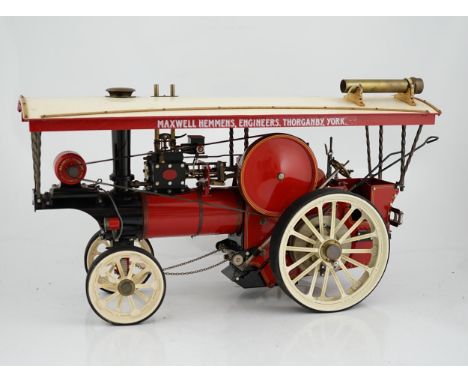A Maxwell Hemmens one inch scale coal fired Showman's Engine, with a single cylinder slide valve engine with regulator, rever