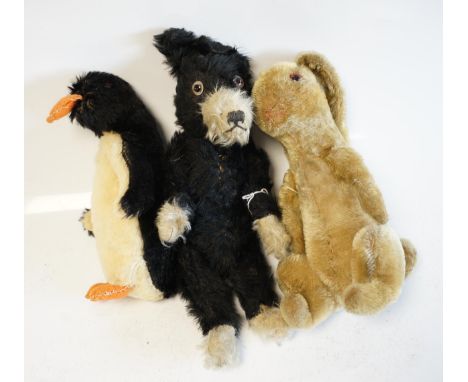 Alpha Farnell Pip, Squeak and Wilfred, c.1920's (3). Pip, 30cm high, has some hair loss to the back of body, Squeak, 23cm hig