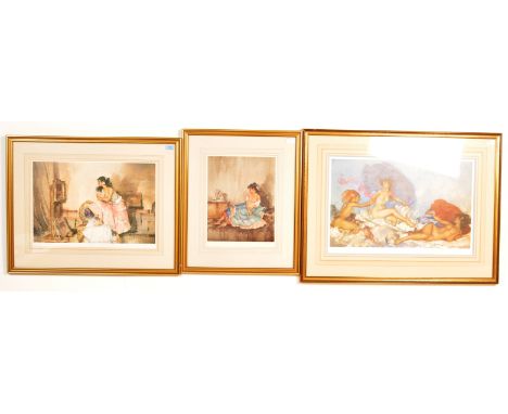 A group of three William Russell Flint (1880 -1969) prints to include 'Model and Critic' limited edition number 543/850, 'Cec
