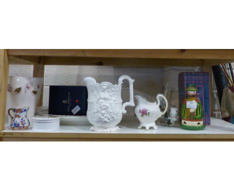 19th and 20th century ceramics including Royal Worcester, boxed Villeroy &amp; Boch candleholder etc. Not available for in-ho