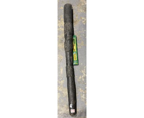 Hand carved didgeridoo and an Irish whistle. P&amp;P Group 3 (£25+VAT for the first lot and £5+VAT for subsequent lots) 