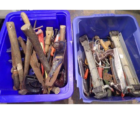 Two boxes of hand tools, hammers etc. Not available for in-house P&amp;P 