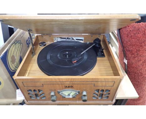 ITEK record player/radio. Not available for in-house P&amp;P 