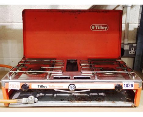 Tilley Talisman two ring gas burner with gas pipe. Not available for in-house P&amp;P 