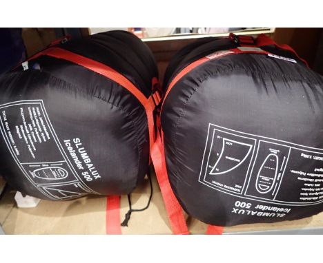 Two Slumbalux Icelander 500 sleeping bags. P&amp;P Group 3 (£25+VAT for the first lot and £5+VAT for subsequent lots) 