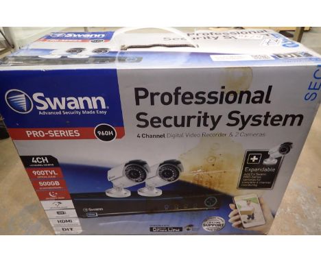 Swann CCTV system, two cameras appear unused. P&amp;P Group 3 (£25+VAT for the first lot and £5+VAT for subsequent lots) 
