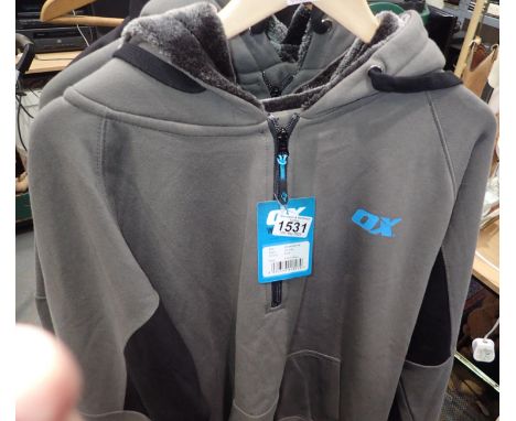 Ox Tools workmate hoodie, 50 inch chest, new old stock. P&amp;P Group 1 (£14+VAT for the first lot and £1+VAT for subsequent 