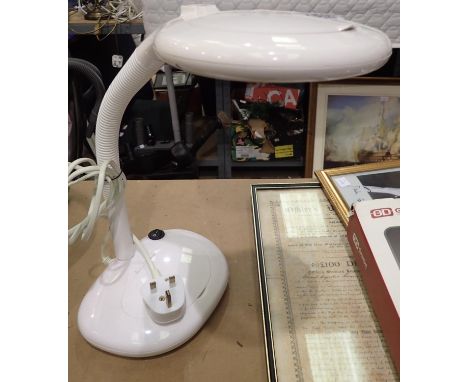 Magnifier lamp with poseable head. Not available for in-house P&amp;P 