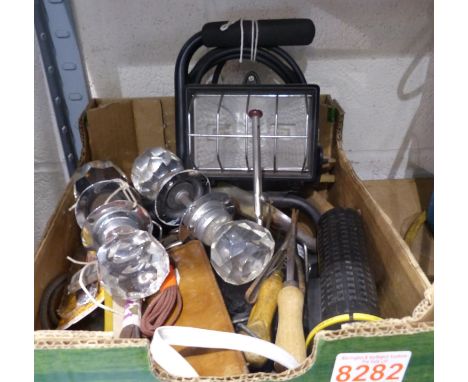 Mixed tools, rodent traps and glass door knobs. Not available for in-house P&amp;P 