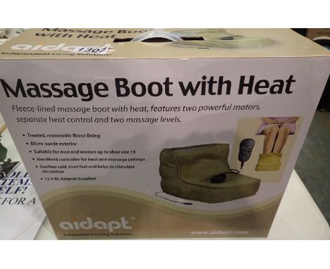Boxed massage boot with heat. P&amp;P Group 1 (£14+VAT for the first lot and £1+VAT for subsequent lots) 