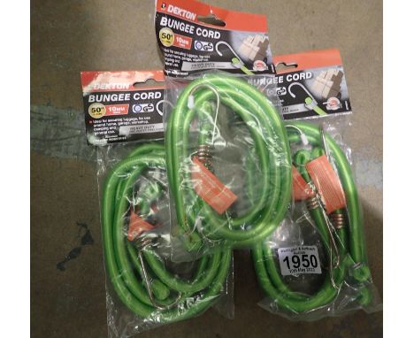 New and unused Dekton two piece 50 inch bungee cords. P&amp;P Group 1 (£14+VAT for the first lot and £1+VAT for subsequent lo