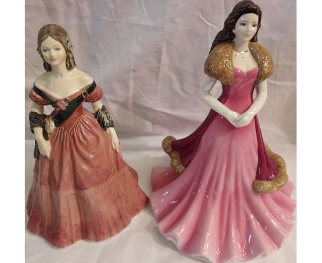 Two Coalport figurines, largest H: 21 cm. P&amp;P Group 3 (£25+VAT for the first lot and £5+VAT for subsequent lots) 