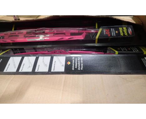 Twelve Pink 20 inch windscreen wiper blades. P&amp;P Group 2 (£18+VAT for the first lot and £3+VAT for subsequent lots) 