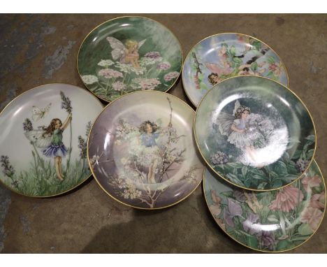 Six Villeroy &amp; Boch fairy plates. P&amp;P Group 2 (£18+VAT for the first lot and £3+VAT for subsequent lots) 