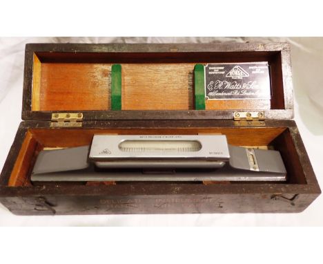 cased E.R Watts &amp; Son Ltd Precision 12 inch block level. P&amp;P Group 2 (£18+VAT for the first lot and £3+VAT for subseq
