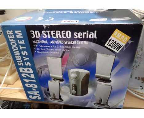 Boxed subwoofer system computer speaker. Not available for in-house P&amp;P 