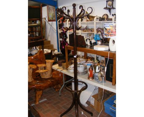 A large Bentwood hat and coat stand  