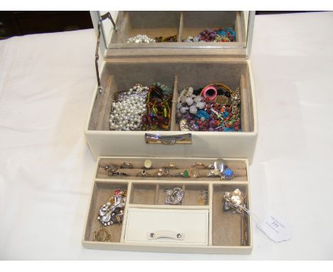 A jewellery box of costume jewellery